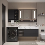 TC22K - Tủ chậu kết hợp máy giặt, nhựa PVC đặc chịu nước, hàng đặt theo yêu cầu, kích thước và màu sắc tùy chọn. LH để được giá tốt: 0975.296.975