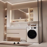 TC20K - Tủ chậu kết hợp máy giặt, nhựa PVC đặc chịu nước, hàng đặt theo yêu cầu, kích thước và màu sắc tùy chọn. LH để được giá tốt: 0975.296.975