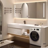 TC23K - Tủ chậu kết hợp máy giặt, nhựa PVC đặc chịu nước, hàng đặt theo yêu cầu, kích thước và màu sắc tùy chọn. LH để được giá tốt: 0975.296.975