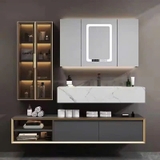 TC98K - Tủ bàn đá kết hợp nhựa PVC chịu nước, mặt chậu nhân tạo chống xước cao cấp, hàng đặt theo yêu cầu, kích thước và màu sắc tùy chỉnh. LH để được giá tốt: 0975.296.975