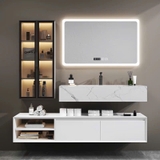 TC98K - Tủ bàn đá kết hợp nhựa PVC chịu nước, mặt chậu nhân tạo chống xước cao cấp, hàng đặt theo yêu cầu, kích thước và màu sắc tùy chỉnh. LH để được giá tốt: 0975.296.975