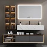 TC98K - Tủ bàn đá kết hợp nhựa PVC chịu nước, mặt chậu nhân tạo chống xước cao cấp, hàng đặt theo yêu cầu, kích thước và màu sắc tùy chỉnh. LH để được giá tốt: 0975.296.975