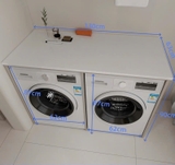 TG03 - Tủ Kệ máy giặt cao cấp, mặt đá nhân tạo, tủ inox, kích thước tùy chỉnh