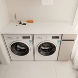 TG03 - Tủ Kệ máy giặt cao cấp, mặt đá nhân tạo, tủ inox, kích thước tùy chỉnh