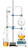 Bộ dụng cụ chưng cất chiết xuất tinh dầu dạng đứng bằng hơi nước mini 500ml 1000ml 2000ml – chất liệu thủy tinh