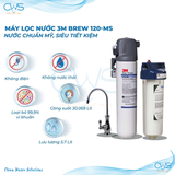 Combo máy lọc nước không dùng điện 3M BREW120-MS 