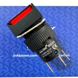 Nút nhấn nhả vuông 16mm LA16 220V 5 chân màu đỏ / chính hãng BERM / AL6 nút nhấn chất lượng cao - J5H2