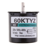Động cơ giảm tốc 220V 60KTYZ 50RPM trục 7mm / motor quay nướng Gà Vịt