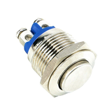 Nút nhấn nhả kim loại chống nước 16mm IP66 IK09 / 1NO 2 chân bắt vít - X5H20