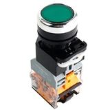 Nút nhấn giữ LA38-11 màu xanh lá  / có đèn 24V 22mm / A7H15