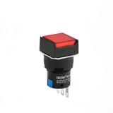Nút nhấn nhả vuông 16mm LA16 3 chân màu đỏ / chính hãng BERM / AL6 nút nhấn chất lượng cao - J3H9