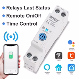 Công tắc ngắt điện 2P 40A / DGB-40T tuya wifi át đóng ngắt tự động