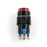Nút nhấn nhả LA16Y-11D có đèn 24V 5 chân màu đỏ / AL6-M 16mm - J2H12