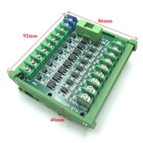 Bo mạch mosfet NPN 8 kênh AND-06A-8TN cho PLC có cài ray / Module điều khiển van điện từ, cảm biến, nam châm điện