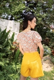 SYO-ÁO CROPTOP THÔ HOA CHUN GẤU