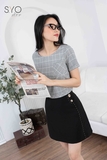 SYO- ÁO CROPTOP KẺ CHỒNG TÀ LƯNG