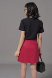 Linen skirt Chân váy màu đỏ size S