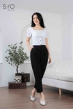 SYO-ÁO CROPTOP THÔ LỖ KHUY THÊU HOA