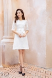 SYO- Elisya Dress ĐẦM REN EO PHỐI NƠ