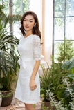 SYO- Elisya Dress ĐẦM REN EO PHỐI NƠ