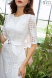 SYO- Elisya Dress ĐẦM REN EO PHỐI NƠ