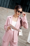 SYO- ÁO BLAZER SUÔNG , CÚC TO, CỔ 2 VE