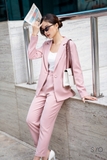 SYO- ÁO BLAZER SUÔNG , CÚC TO, CỔ 2 VE