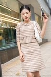 SYO- CHÂN VÁY A VẢI HOUNDSTOOTH