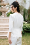 SYO- ÁO PEPLUM REN TÀ LỆCH