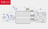 DMA-130T-M10020B0GR Servo Motor Delixi 380V - 2kW