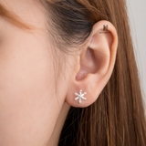 E STUD CZ SNOWFLAKE