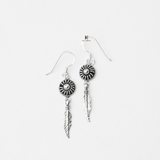 E DROP CIRCLE AND LEAF WITH OXIDIZE PATTERN