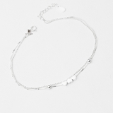 ANK TRIPLE TINY HEART DOUBLE LINE