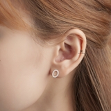 E STUD OVAL MATT
