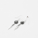 E DROP CIRCLE AND LEAF WITH OXIDIZE PATTERN