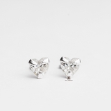 E STUD HEART GEM