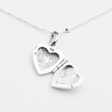 P BOX LOCKET HEART FLOWER PATTERN
