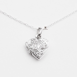 P BOX LOCKET HEART FLOWER PATTERN