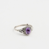 R INDI OVAL AMETHYST PURPLE STONE