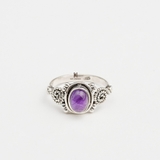 R INDI BIG OVAL AMETHYST PURPLE STONE