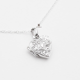 P BOX LOCKET HEART FLOWER PATTERN