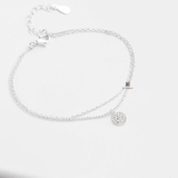 BRA DOUBLE LINE CIRCLE TAG TINY GEM