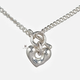 N CHAIN LOCK BUBBLE HEART
