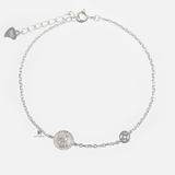 BRA TINY RABBIT IN CIRCLE MOTHER OF PEARL AND COIN