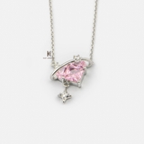 N UNIVERSE PINK HEART AND CIRCLE DROP GEM