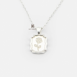 N RETRO SQUARE STAMP ROSE