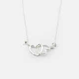 N DOUBLE HEART AND TINY GEM
