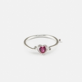 R MIDI HEART PINK GEM CURVE WAVE LINE