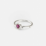 R MIDI HEART PINK GEM CURVE WAVE LINE