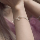 BRA UNISEX HEART LINE HALF THICK CHAIN HALF OVAL CHAIN